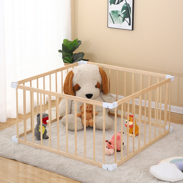 Foldable Baby Playpens Indoor Kids Fence Solid Wood Baby Playpen Home Play Yards Safety Fence For Baby