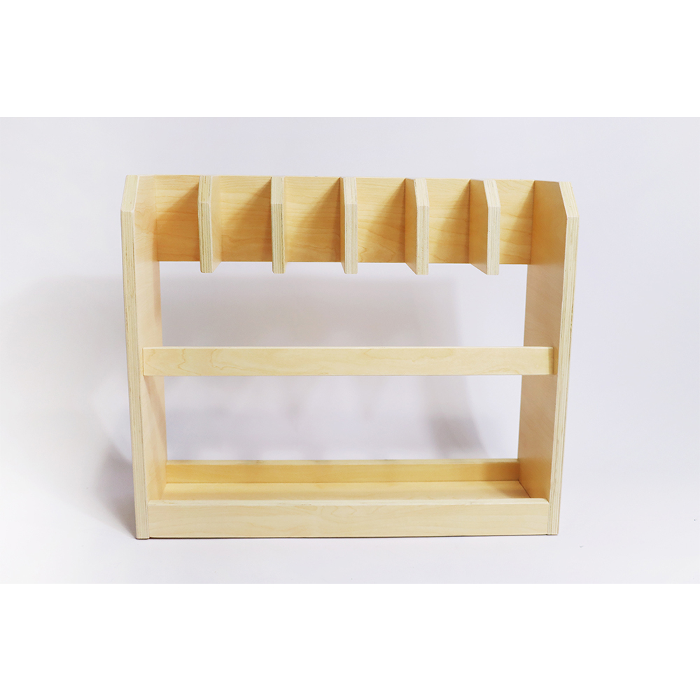 Kids Wooden Montessori Furniture Kids Working Mat Stand Montessori Preschool Working Carpet Stand Rack