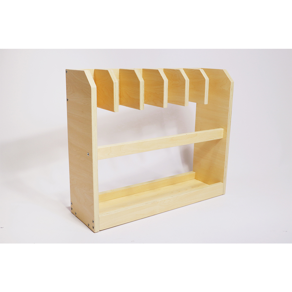 Kids Wooden Montessori Furniture Kids Working Mat Stand Montessori Preschool Working Carpet Stand Rack