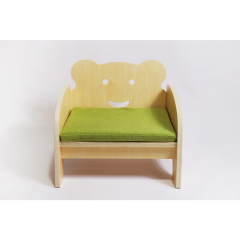 Preschool Kids Wooden Chair Montessori Childcare Furniture Kids Cute Wooden Plywood Bear Chair For Kids