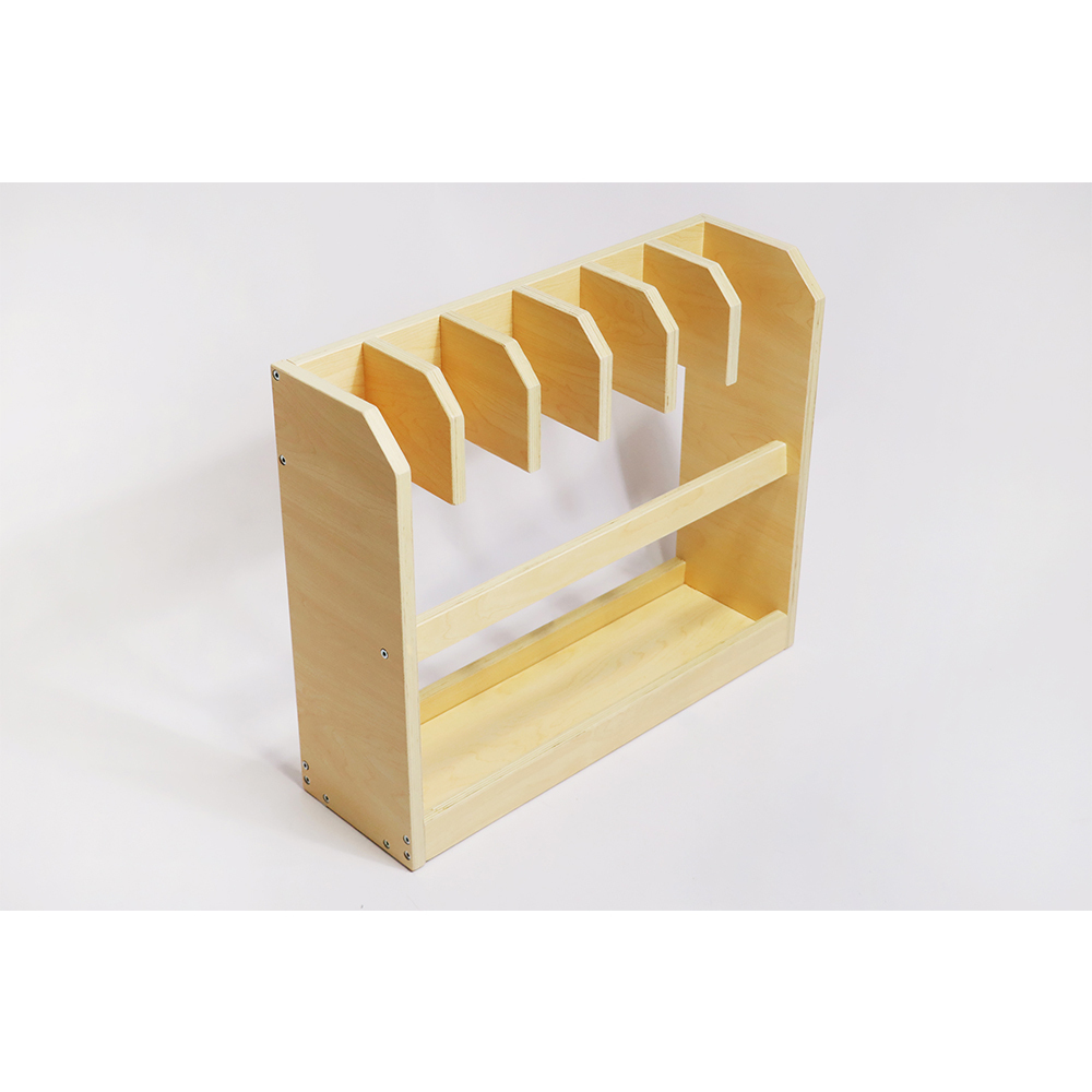 Kids Wooden Montessori Furniture Kids Working Mat Stand Montessori Preschool Working Carpet Stand Rack