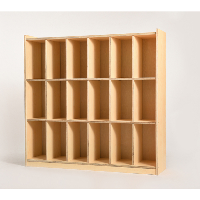 Solid Wood Preschool Furniture Kids Wooden Toys Storage Cabinet Children Bag Cabinet Montessori School Storage Cabinet