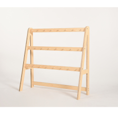 Preschool Kids Towel Collection Montessori Kids Furniture Wooden Kids Towel Rack Stand For Daycare