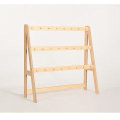 Kindergarten Wooden Furniture Preschool Towel Rack Stand Montessori Kids Towel Storage Rack Stand For kids