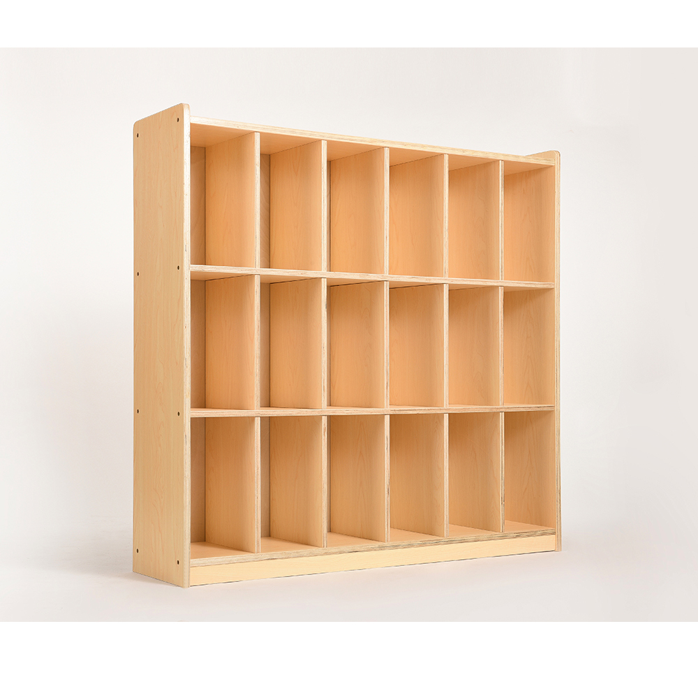 Solid Wood Preschool Furniture Kids Wooden Toys Storage Cabinet Children Bag Cabinet Montessori School Storage Cabinet