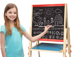 Children Double Sided Standing Adjustable Art Easel Magnetic Drawing Board Easel Montessori Toys For Kids