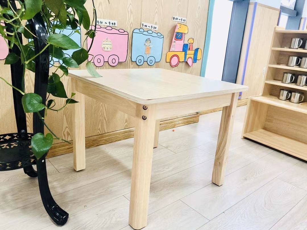 Kindergarten Daycare Furniture Wooden Kids Table Chair Set Nursery Childcare Montessori Preschool Furniture