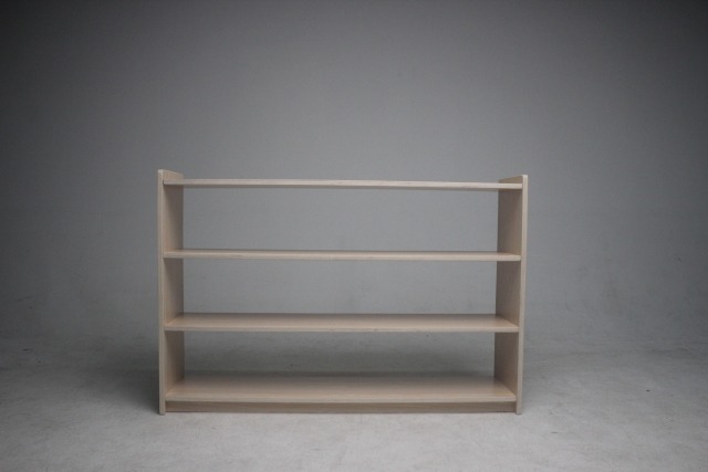 Preschool Kindergarten Wooden Kids Furniture Children's Wooden Shelf With Four Layers For Toys Displaying Wooden Shelf Kids