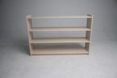 Preschool Kindergarten Wooden Kids Furniture Children's Wooden Shelf With Four Layers For Toys Displaying Wooden Shelf Kids