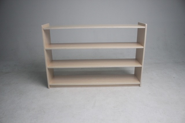 Preschool Kindergarten Wooden Kids Furniture Children's Wooden Shelf With Four Layers For Toys Displaying Wooden Shelf Kids