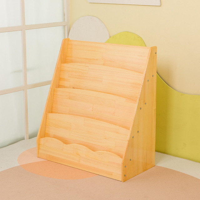 Starlink Children Classroom Furniture Solid Wood Bookcases Wooden Preschool Library Bookshelf