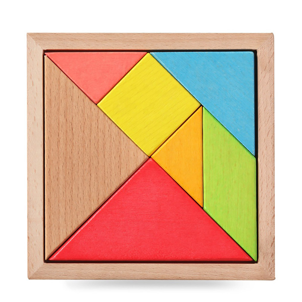 Kids Tangram Wood Tangram Building Blocks Toys Intellectual Development Toys