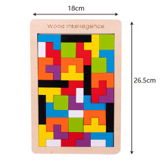 Kids Educational Toy Wooden Training Geometry Intelligence Tangram Puzzle Magnetic Block Board