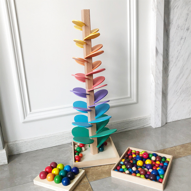 Montessori Educational Toys Sound Tree Toddler Preschool Sensorial Steam Toy Wooden Rainbow Sounds Tree Montessori-Toys