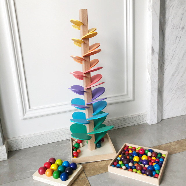 Montessori Educational Toys Sound Tree Toddler Preschool Sensorial Steam Toy Wooden Rainbow Sounds Tree Montessori-Toys