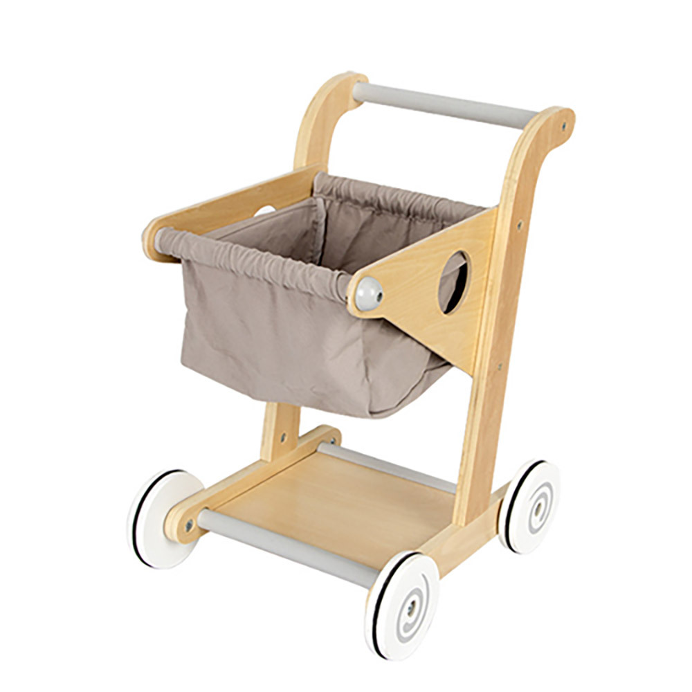 Wooden Toy Pram Baby Walker Stroller Baby Push Walker Baby Trolley Cart Learning Walker