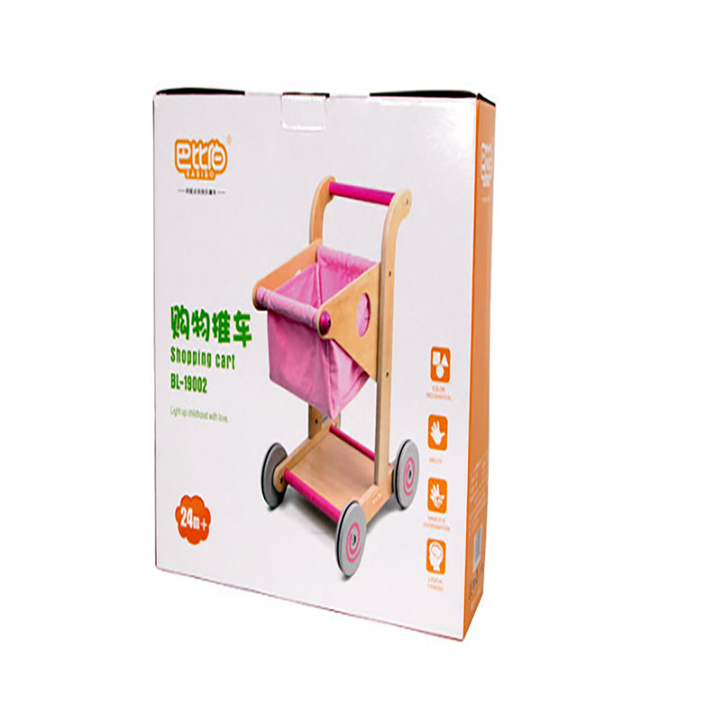 Wooden Toy Pram Baby Walker Stroller Baby Push Walker Baby Trolley Cart Learning Walker