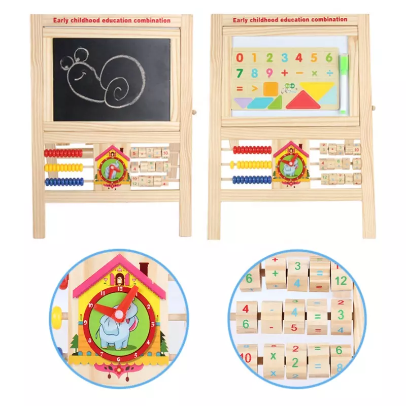 Kids Wooden Learning Game Montessori Painting Board Kids Drawing Boards Toys For Infant Learning Educational