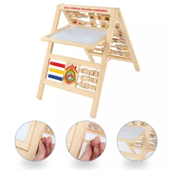 Kids Wooden Learning Game Montessori Painting Board Kids Drawing Boards Toys For Infant Learning Educational