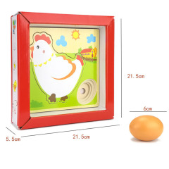 Puzzle Baby Wooden Toys Kindergarten Montessori Early Education Toy Chicken Growth Toys Montessori Spielzeug