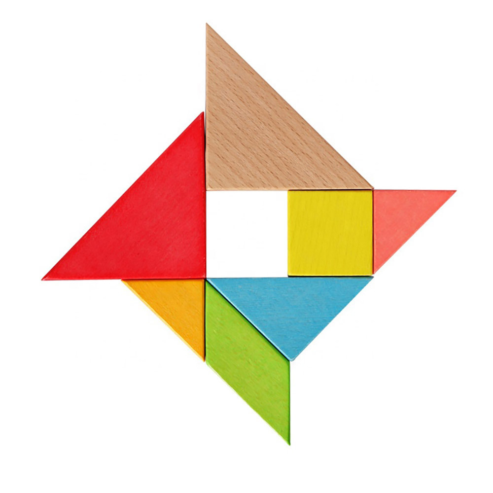 Kids Tangram Wood Tangram Building Blocks Toys Intellectual Development Toys