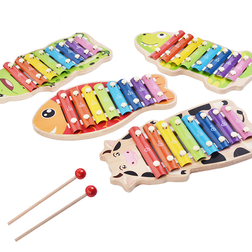 Starlink Kids Musical Instrument Wooden Game Knock Music Fish Toys Educational Musical Toys