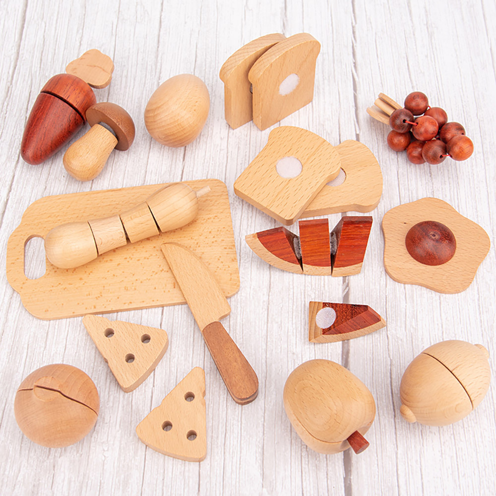 Starlink High Quality Wooden Pretend Play Toy Wooden Kitchen Toys Mini Cutting Toy For Kids