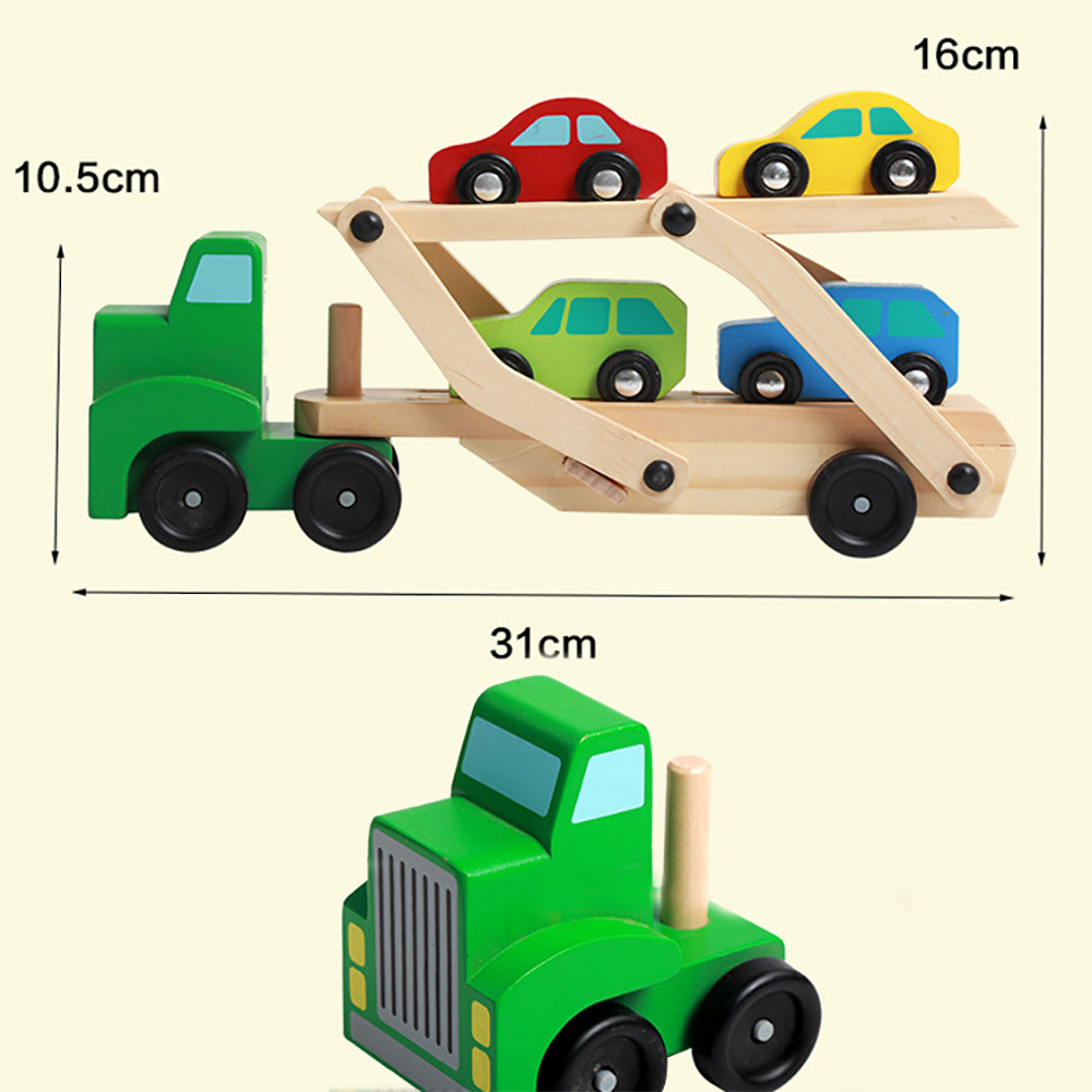 Starlink Wooden Double Layer Toy Car Wooden Track Toys Wooden Toy Cars For Preschool Kids