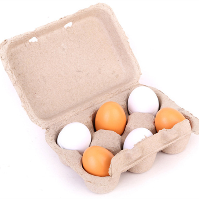 Pretend Play Kitchen Food Cooking Kids Children Play House Toy Simulation Wooden Eggs