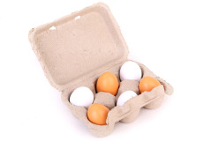 Pretend Play Kitchen Food Cooking Kids Children Play House Toy Simulation Wooden Eggs