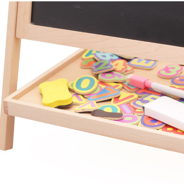 Small Blackboard Double Sided Children's Drawing Board Wooden Drawing Board Wooden Easel For Preschool Kids