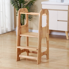 Children Kitchen Step Stool Kids Natural Wooden Climbing Frame Montessori Toddler Learning Tower Montessori Kitchen Helper