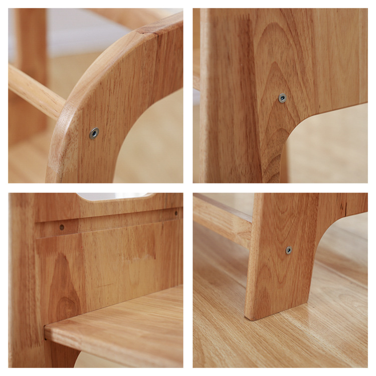 Children Kitchen Step Stool Kids Natural Wooden Climbing Frame Montessori Toddler Learning Tower Montessori Kitchen Helper