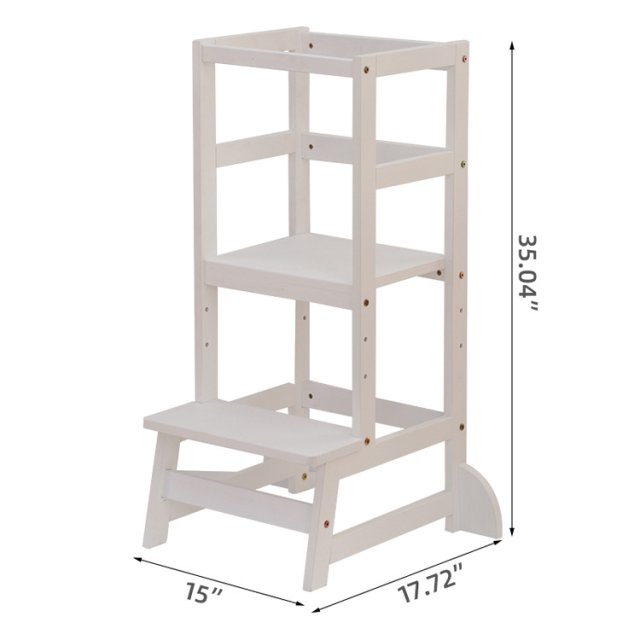 Wholesale Toddler Wooden Kitchen Helper Stool Wood Kitchen Hand Washing Stool Height Adjustable Montessori Learning Tower