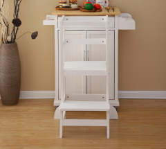 Factory Price Adjustable Height Montessori Learning Tower Kitchen Tools Step Stool For Toddlers Learning Tower