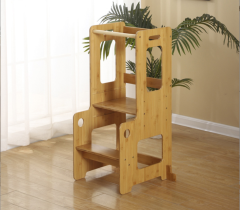 Kids Montessori Kitchen Helper For Toddler Learn Tower Child Adjustable Height Step Stool Learning Tower