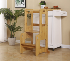 Kids Montessori Learning Tower Home Child Kitchen Helper Standing Kitchen Step Stool Safety Learning Tower Montessori