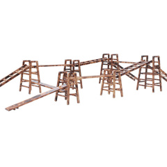 Preschool Playground Outdoor Climbing Frames Wooden Climbing Toy Montessori Foldable Climbing Set