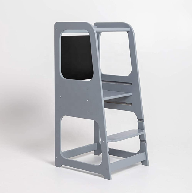 Kids Montessori Learning Tower Kitchen Step Stools Tools Living Room Furniture Wooden Learning Tower Adjustable Height