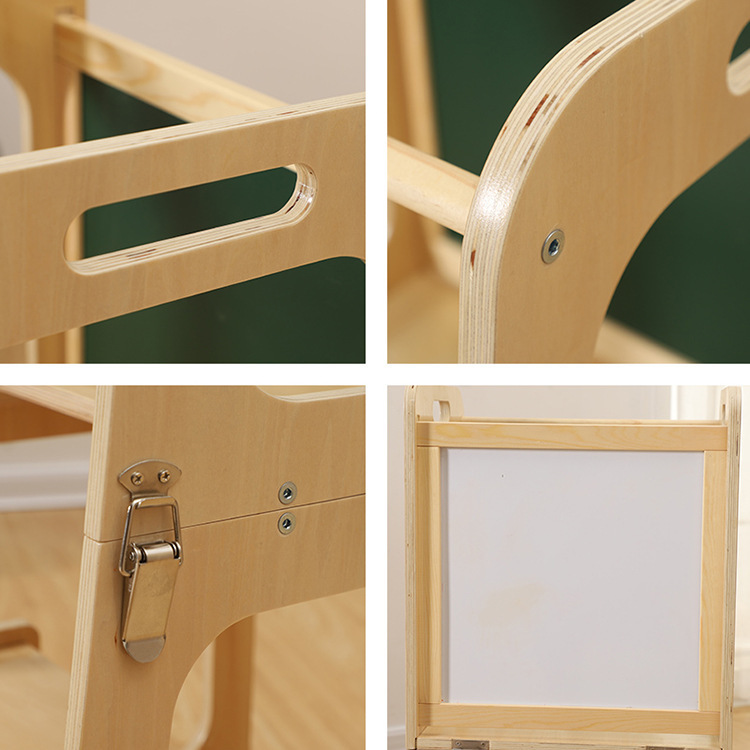 Kid Foldable Kitchen Helper With Writing Board Kids Step Stool Learning Tower For Children Wooden Montessori Learning Tower