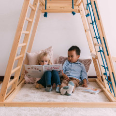 Climbing Frame Playground Kids Indoor Triangle Climbing Gym Frame Preschool Furniture Climbing Toys Climbing Triangle Frame