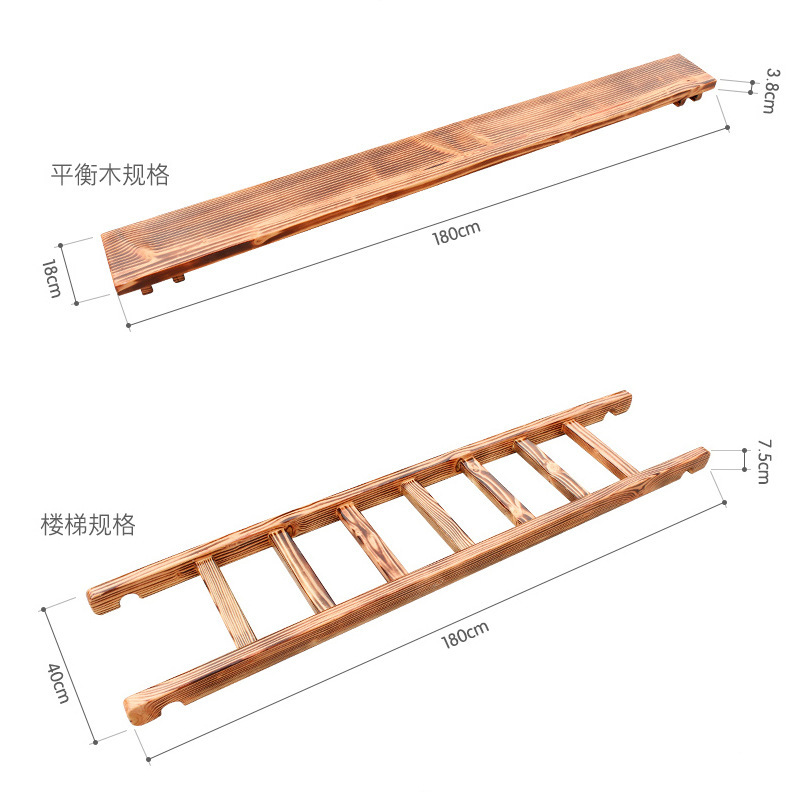 Wooden Kids Outdoor Climbing Furniture Playground Climbing With Ladder Wood Kids Climbing Set