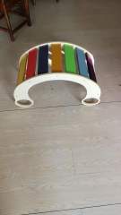 Kids Rainbow Rocking Chair Montessori Wooden Kids Indoor Climbing Gym Preschool Rocking Chair Toys