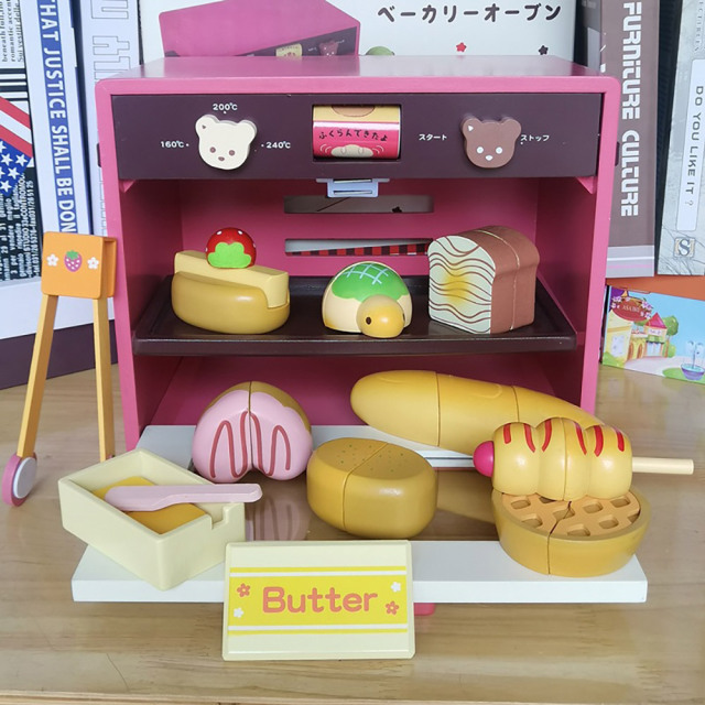 Pretend Children Play House Toys Kids Play Kitchen Set Simulation Wooden Oven Kitchen Play Toys
