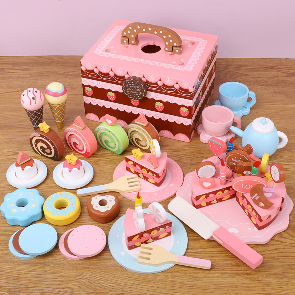 Starlink Role Play Wooden Toy Kitchen Play Set Child Pretend Furniture Funny Kids Kitchen Sets