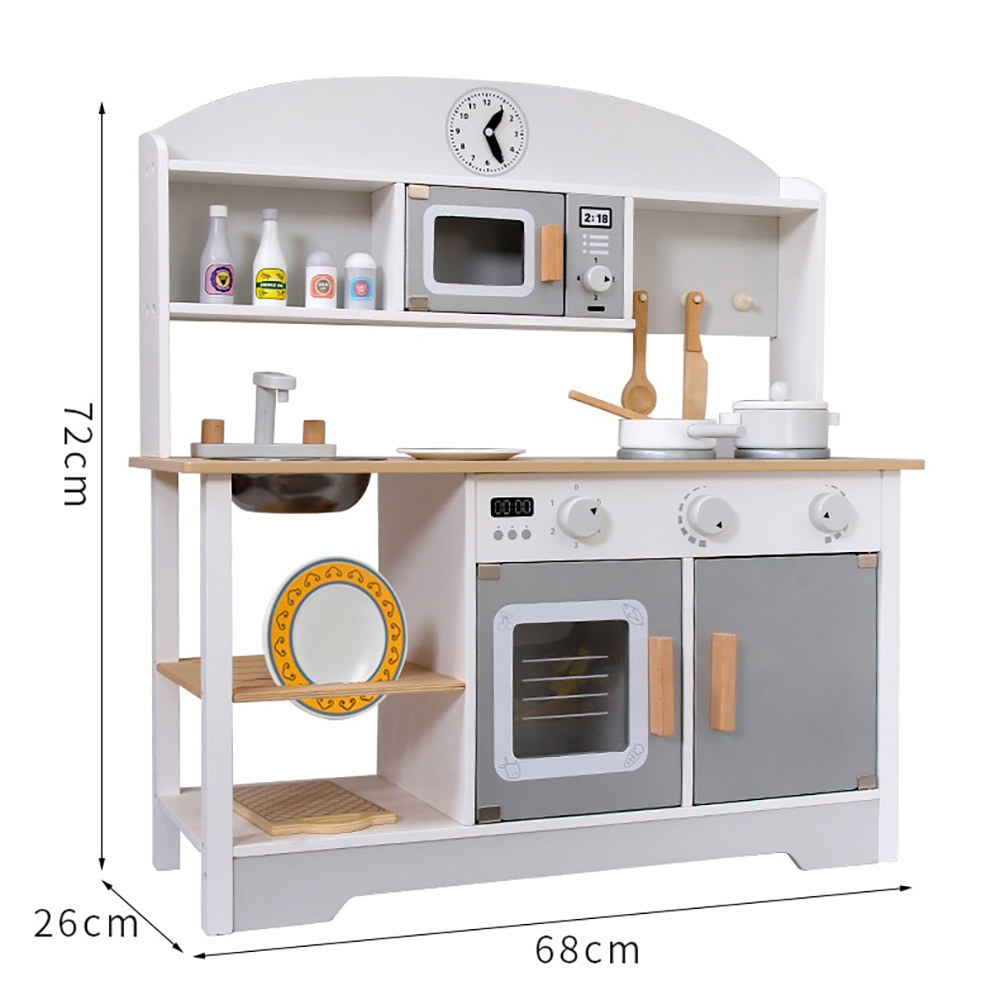 Wooden Play House Kitchen Stove Children's Cooking Toy Simulation Kitchen Role Play Toys