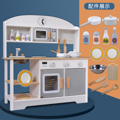 Wooden Play House Kitchen Stove Children's Cooking Toy Simulation Kitchen Role Play Toys