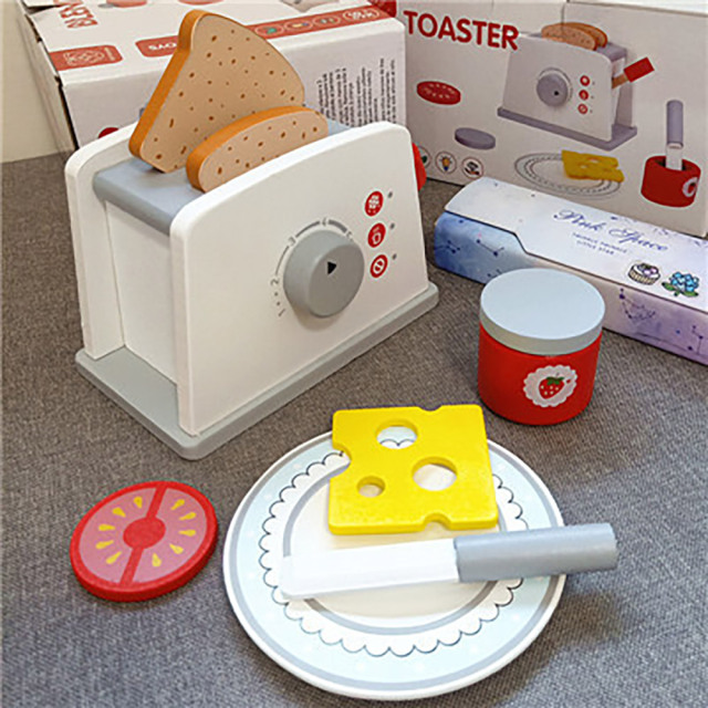 Wooden Microwave Toys Simulation Pretend Play Infant Educational Kitchen Toys Play House Toys
