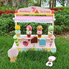 Educational Role Play House Ice Cream Selling Store Toys Montessori Kitchen Toys For Children Role Play Game Toy