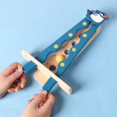 Wooden Roll Ball Game Kids Hand And Eye Coordination Training Toy Early Education Puzzle Clip Beads Toys
